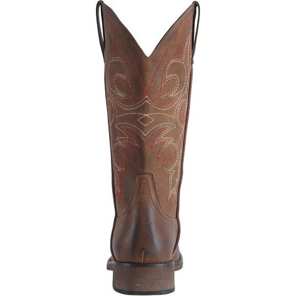 SheSole Western Boots Women Brown Cowboy Leauther Square Toe Wide Mid Calf - Picture 4 of 10